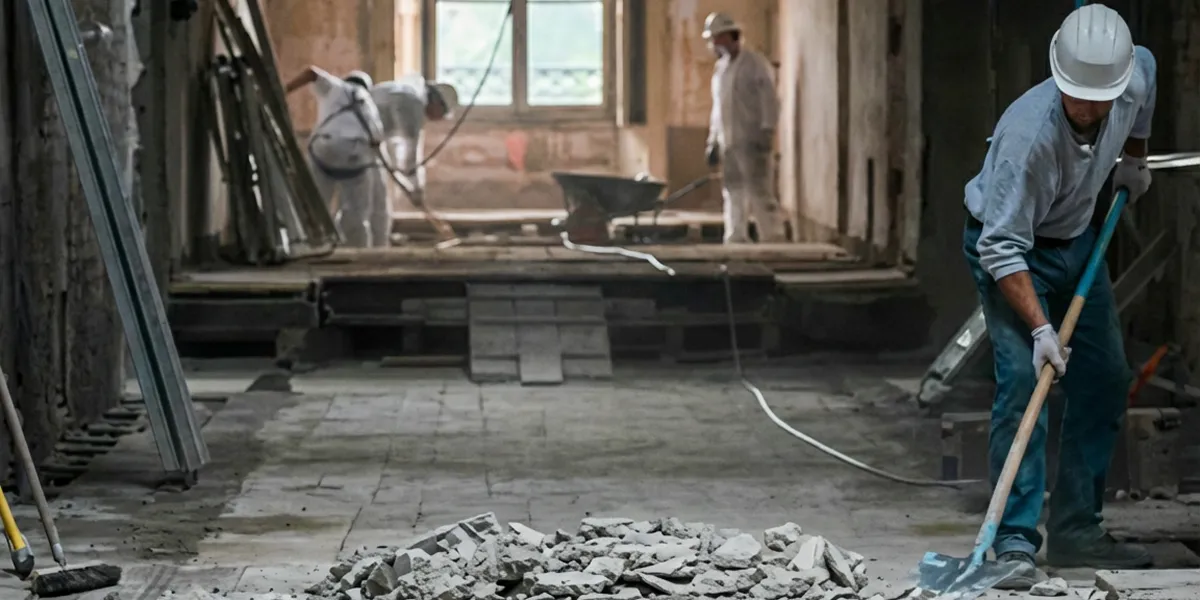 fire damage restoration professionals performing structural cleanup and restoration after a fire in San Jose, CA